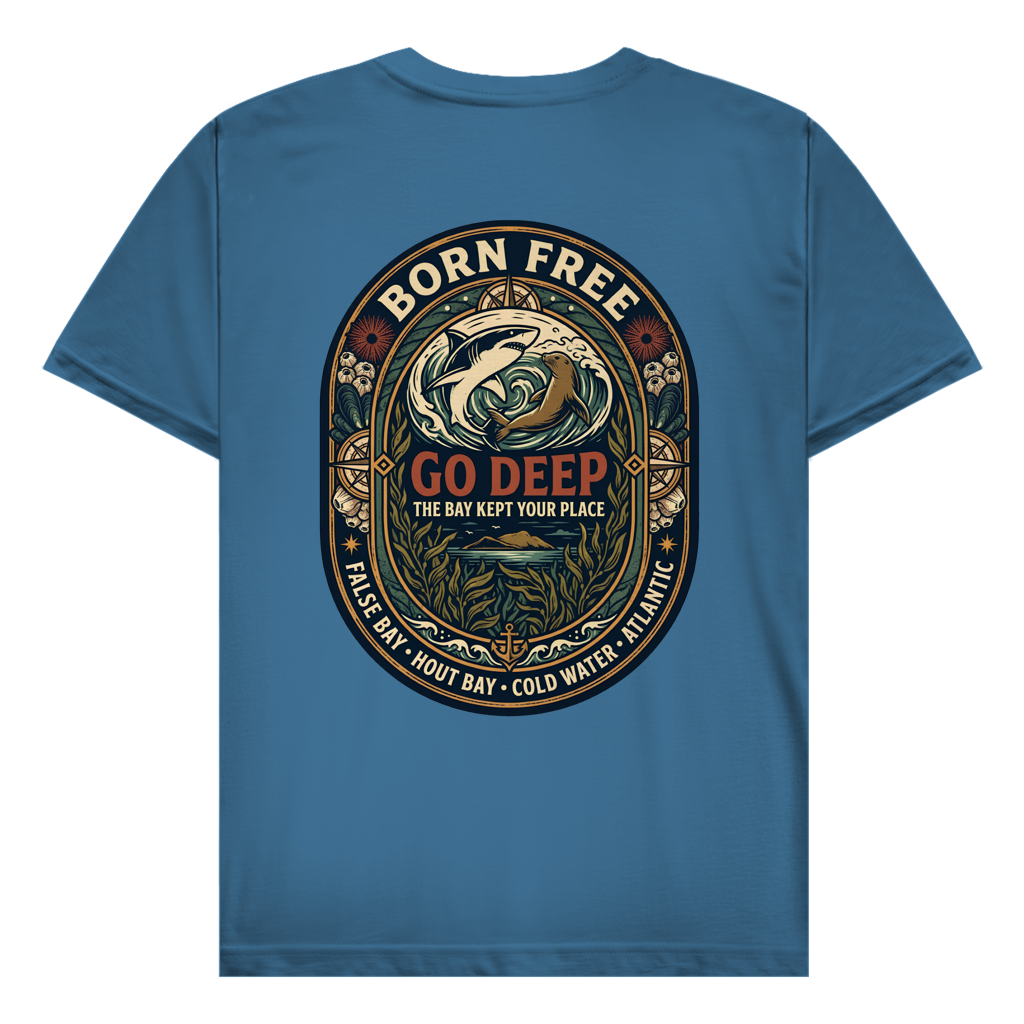 Herren T-Shirt GO DEEP Great White / Seal