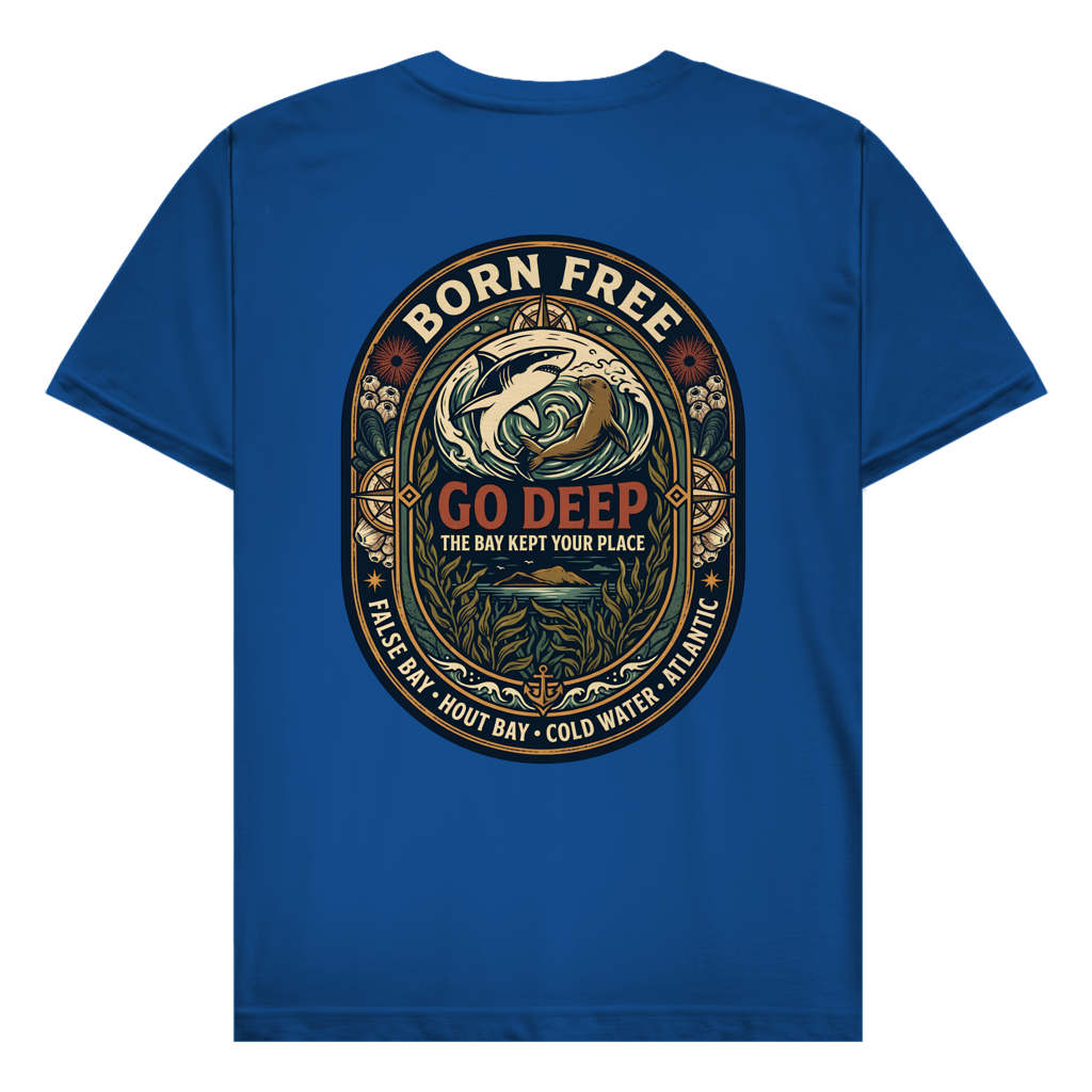 Herren T-Shirt GO DEEP Great White / Seal