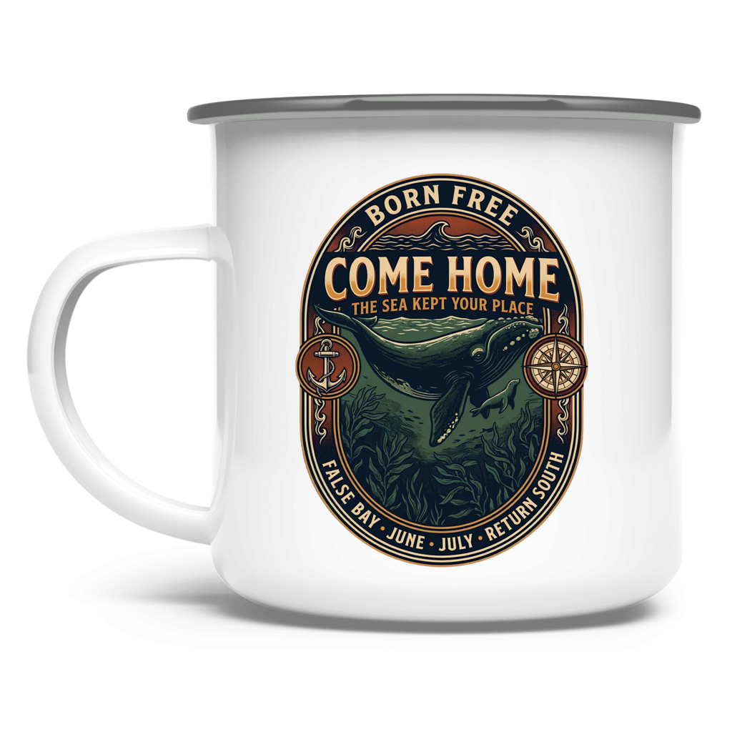 Emaille Tasse Come Home  S.R.Whale / Seal