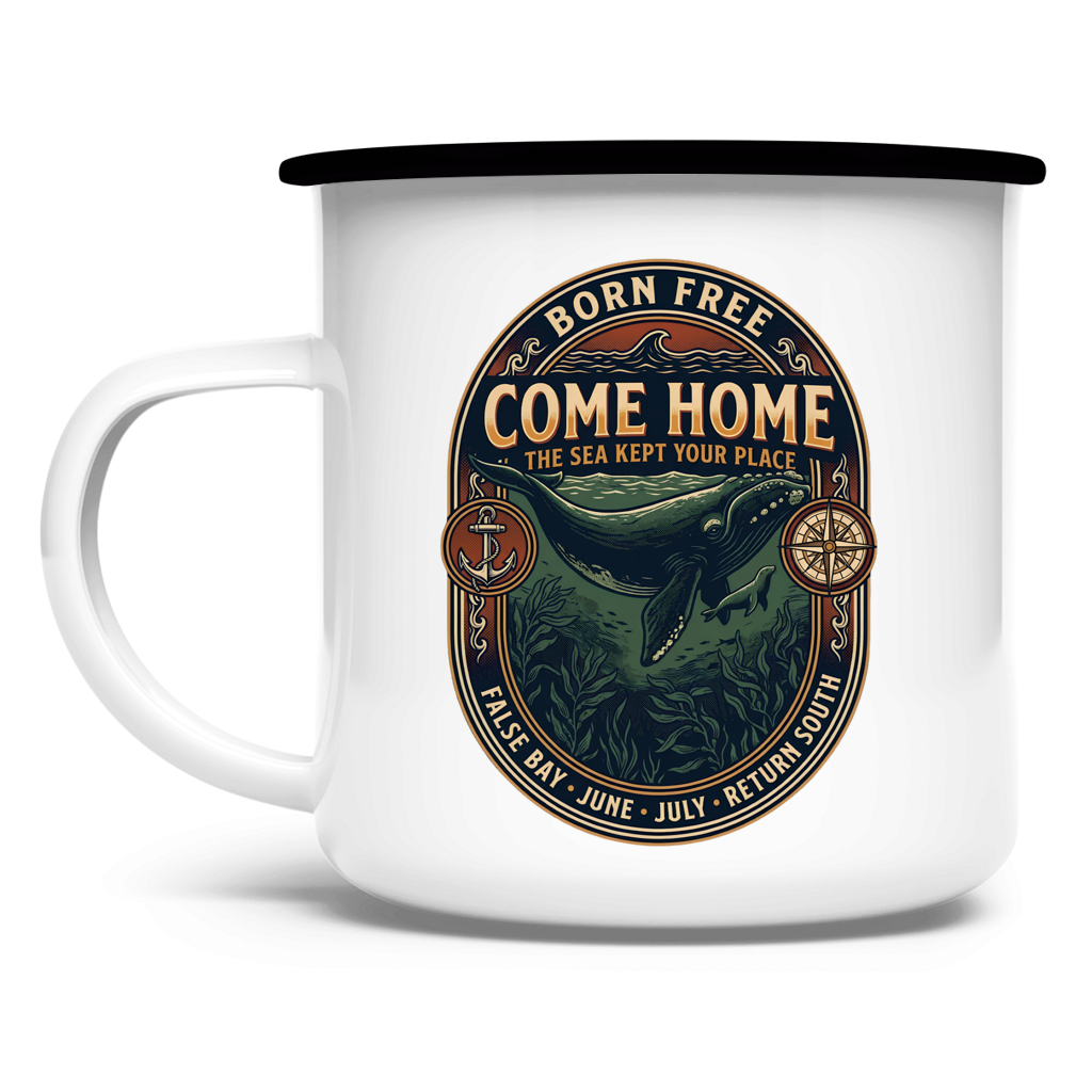 Emaille Tasse Come Home  S.R.Whale / Seal