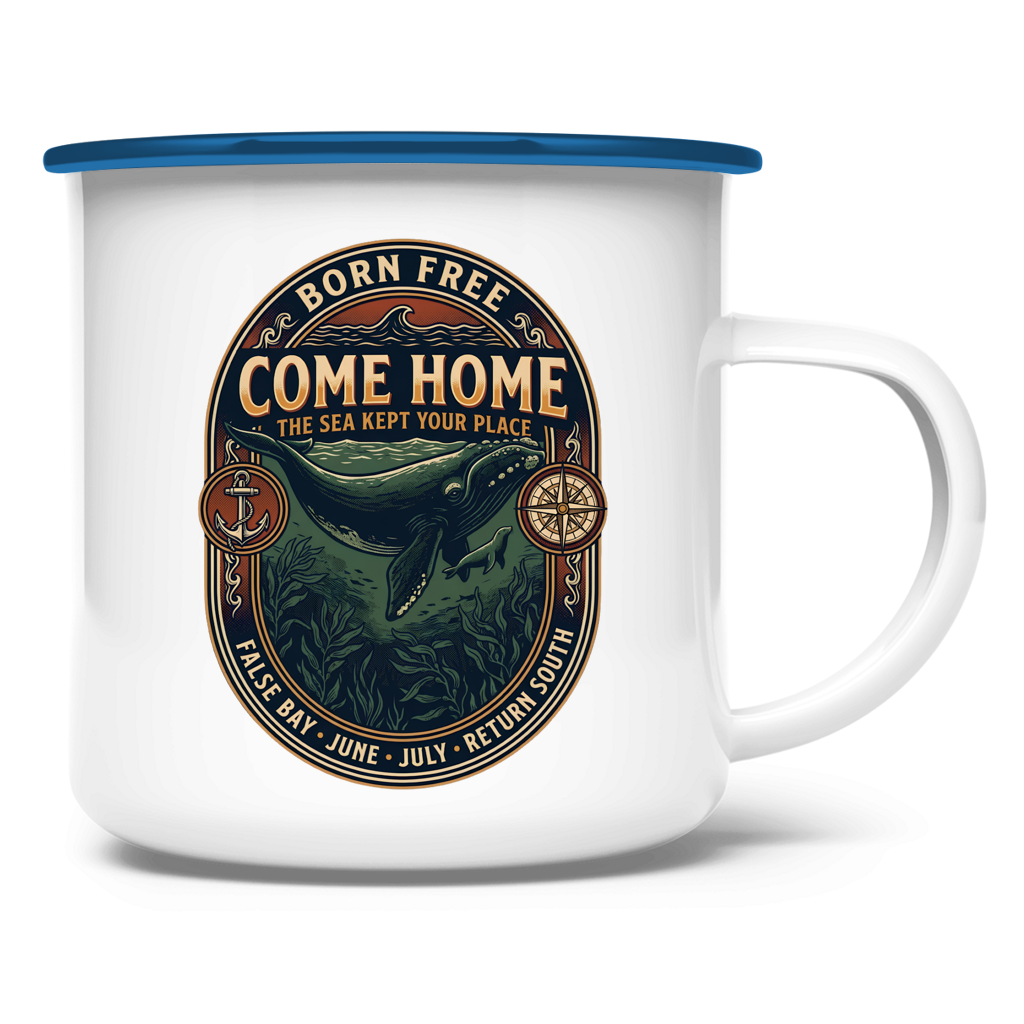 Emaille Tasse Come Home  S.R.Whale / Seal