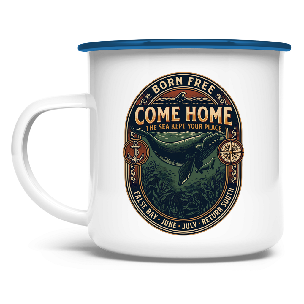 Emaille Tasse Come Home  S.R.Whale / Seal