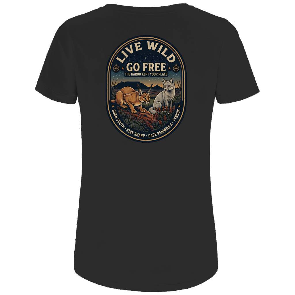 Damen Premium Bio T-Shirt LIVE WILD Caraca / Fox