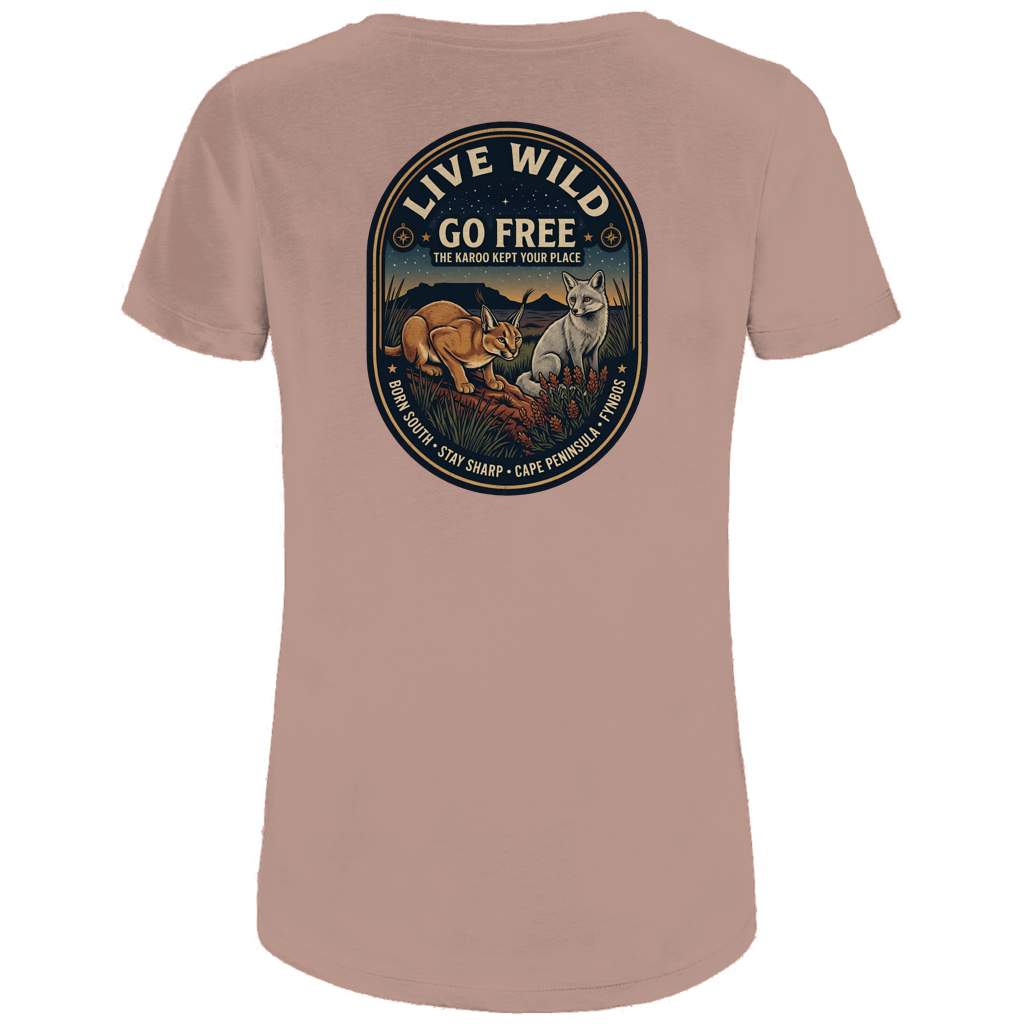 Damen Premium Bio T-Shirt LIVE WILD Caraca / Fox
