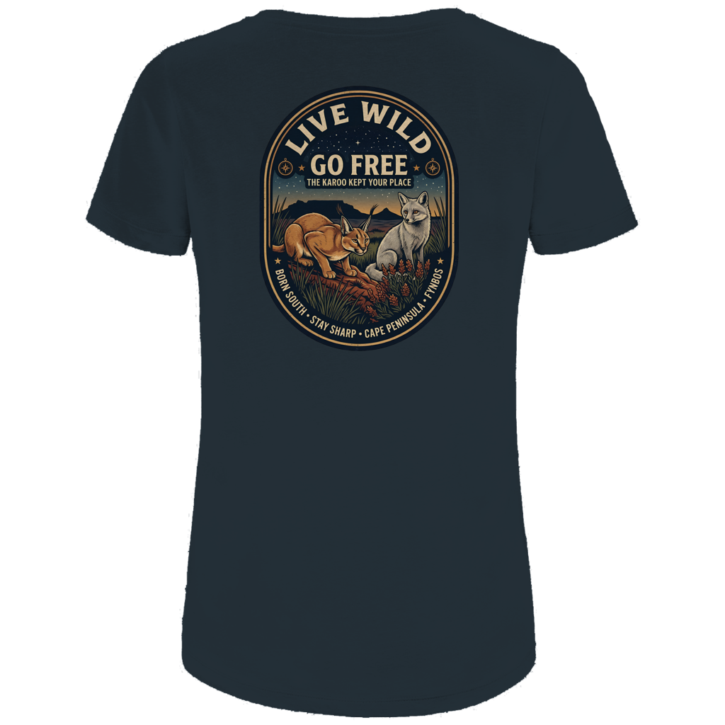 Damen Premium Bio T-Shirt LIVE WILD Caraca / Fox
