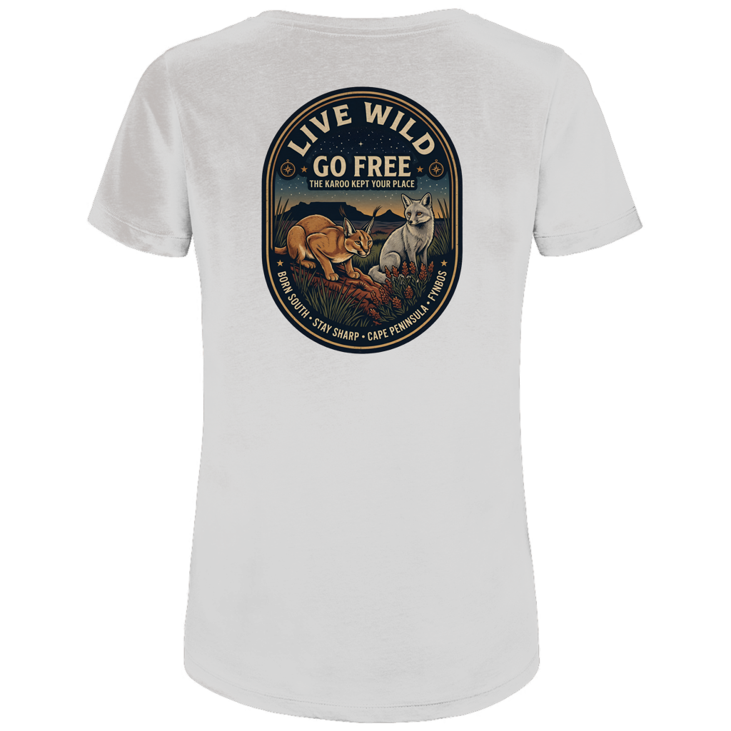 Damen Premium Bio T-Shirt LIVE WILD Caraca / Fox