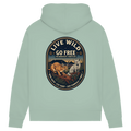 Damen Premium Bio Hoodie LIVE WILD Caraca / Fox