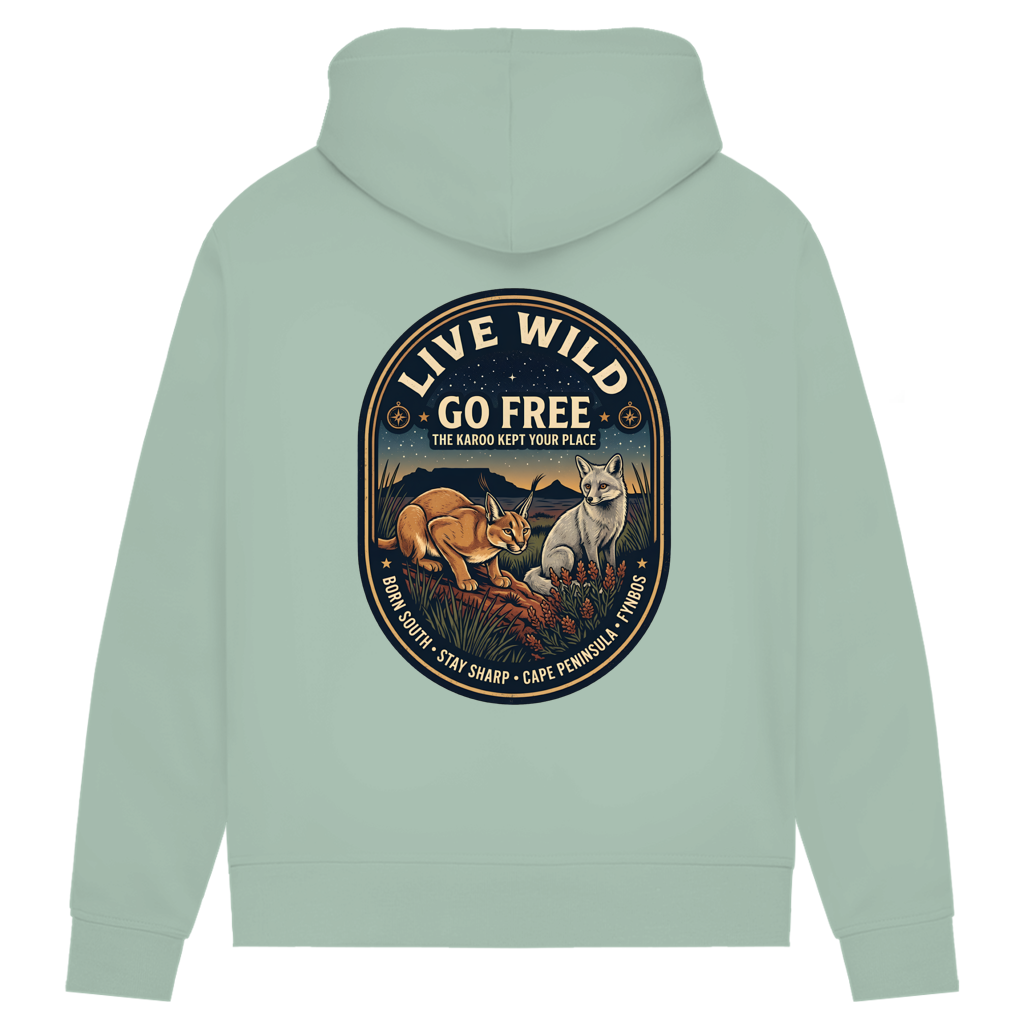 Damen Premium Bio Hoodie LIVE WILD Caraca / Fox