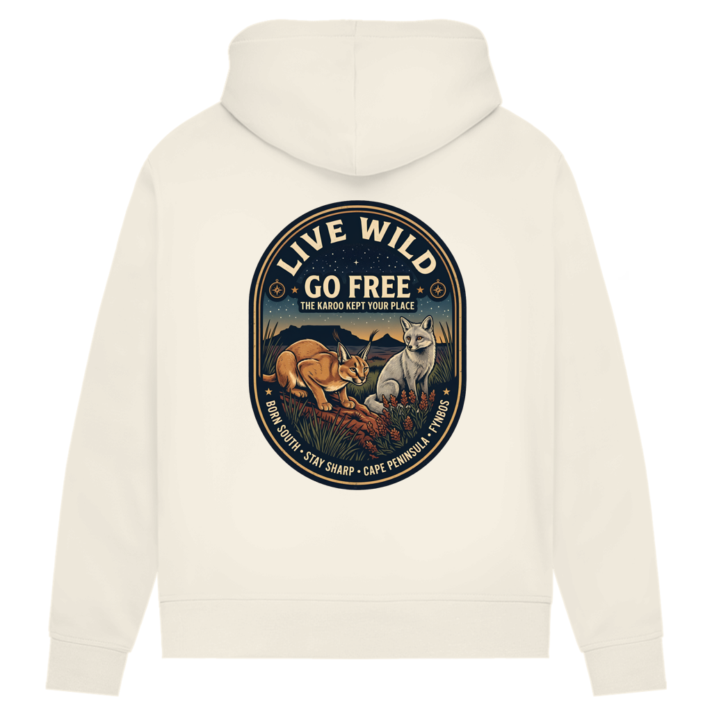 Damen Premium Bio Hoodie LIVE WILD Caraca / Fox