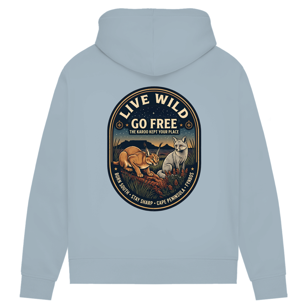 Damen Premium Bio Hoodie LIVE WILD Caraca / Fox