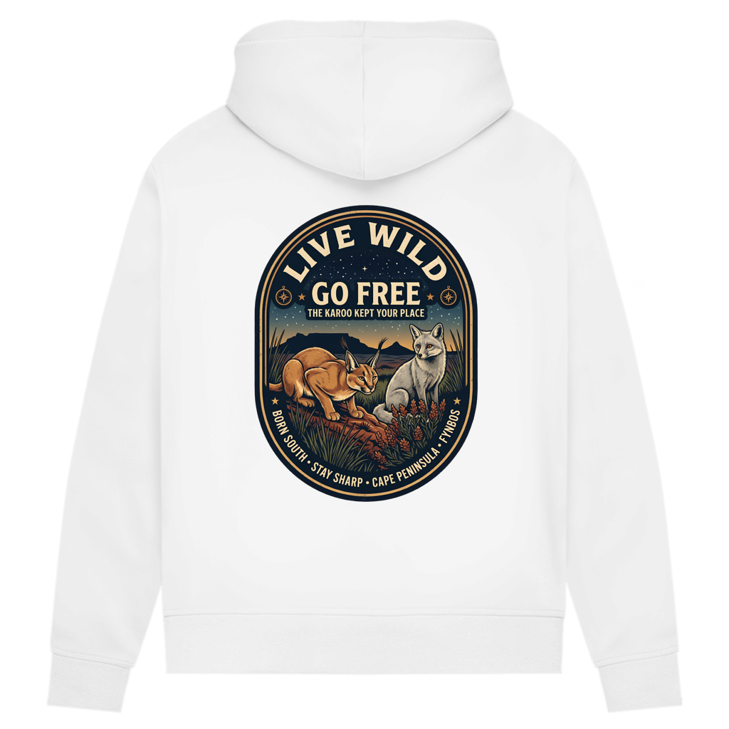 Damen Premium Bio Hoodie LIVE WILD Caraca / Fox