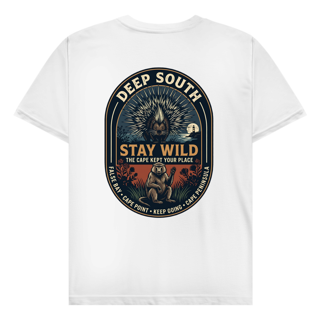 Herren T-Shirt STAY WILD Porcupine / Baboon