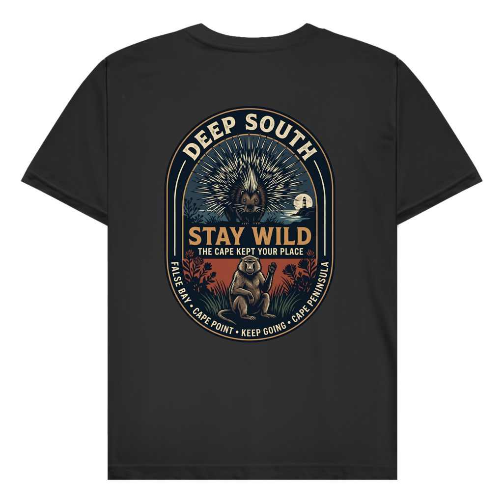 Herren T-Shirt STAY WILD Porcupine / Baboon