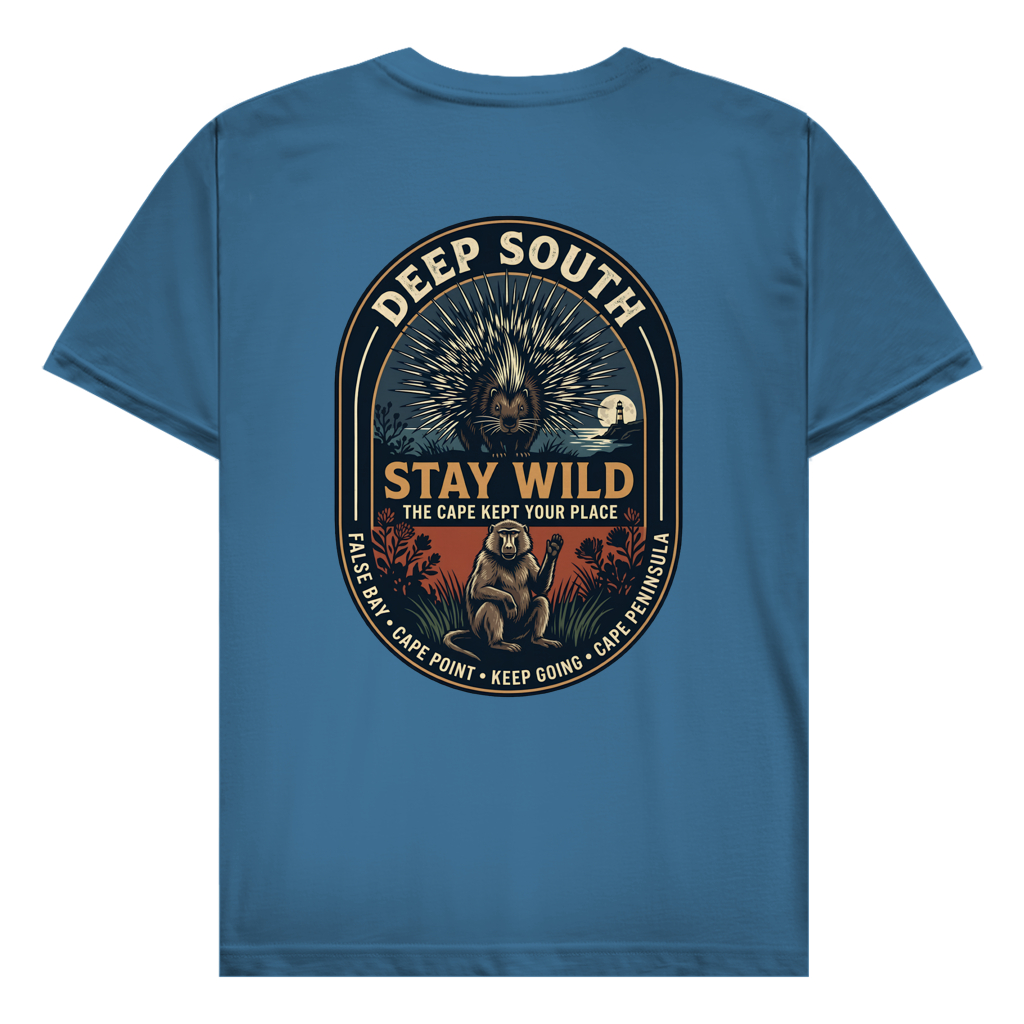 Herren T-Shirt STAY WILD Porcupine / Baboon