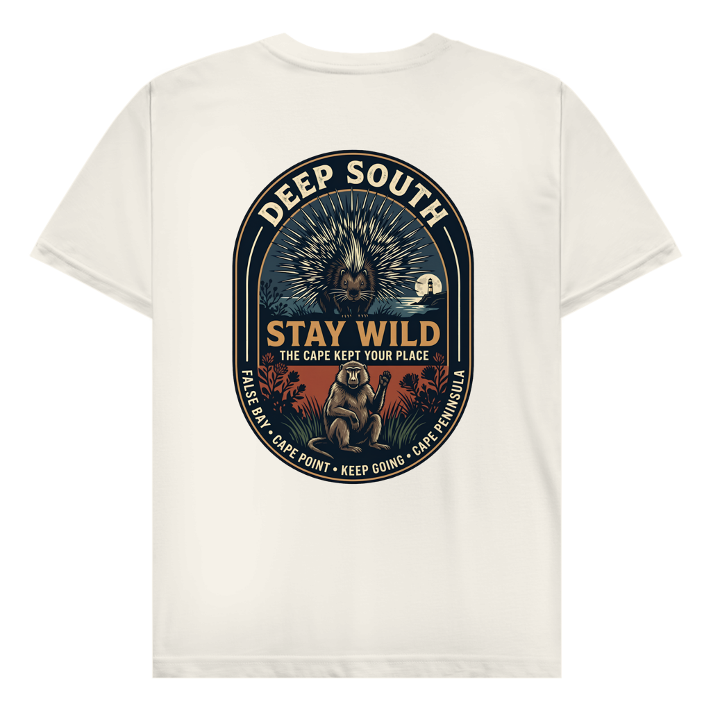 Herren T-Shirt STAY WILD Porcupine / Baboon
