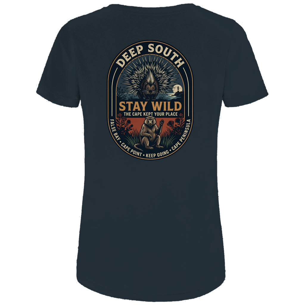 Damen Premium Bio T-Shirt STAY WILD Porcupine / Baboon
