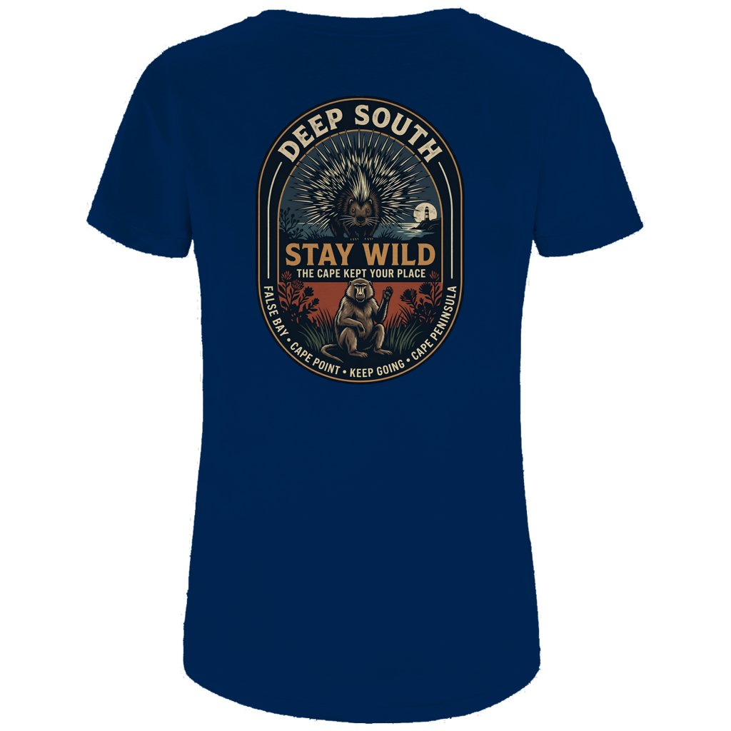 Damen Premium Bio T-Shirt STAY WILD Porcupine / Baboon