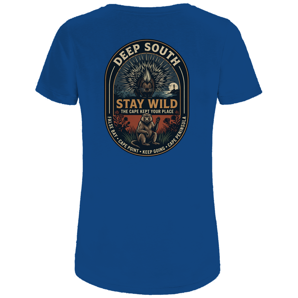 Damen Premium Bio T-Shirt STAY WILD Porcupine / Baboon