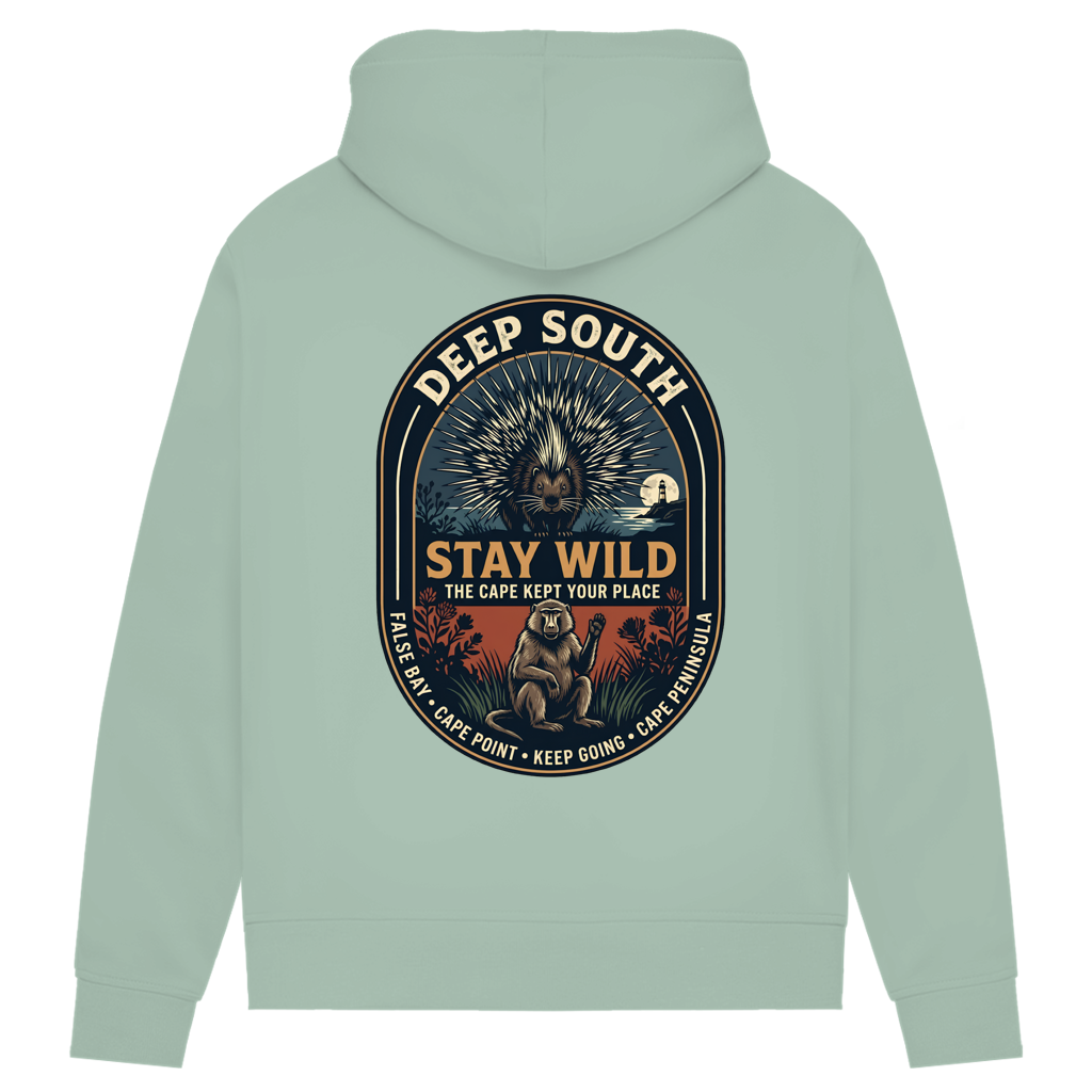 Damen Premium Bio Hoodie STAY WILD Porcupine / Baboon