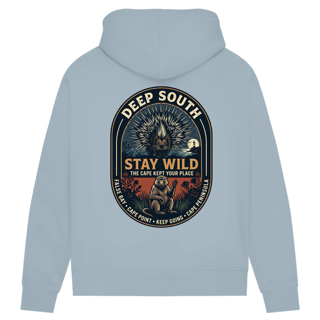 Damen Premium Bio Hoodie STAY WILD Porcupine / Baboon