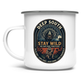Emaille Tasse STAY WILD Porcupine / Baboon