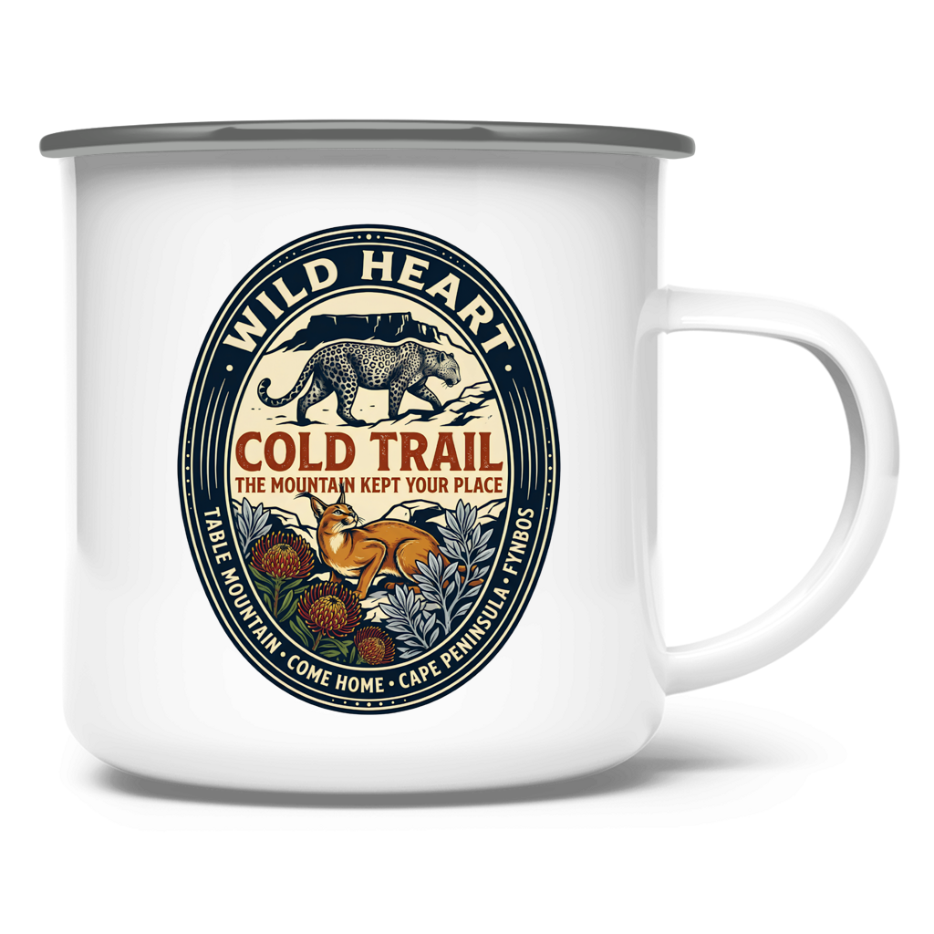 Emaille Tasse Cold Trail Caracas / Leopard