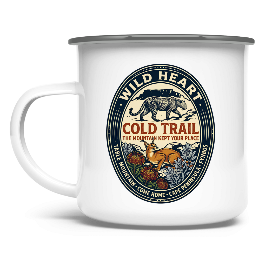 Emaille Tasse Cold Trail Caracas / Leopard