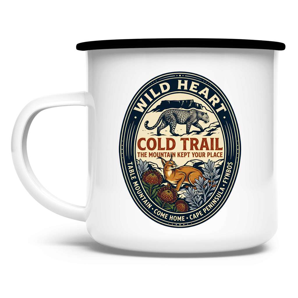 Emaille Tasse Cold Trail Caracas / Leopard