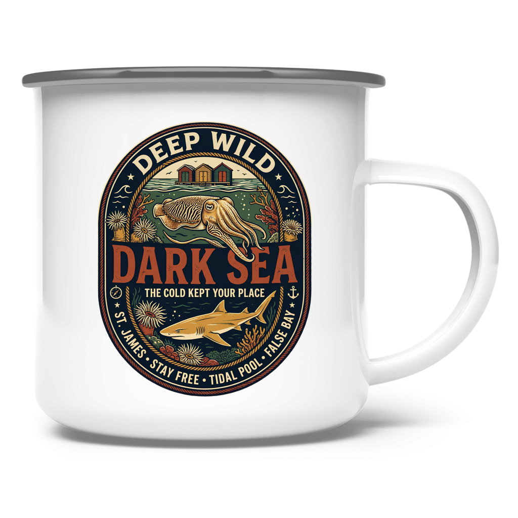 Emaille Tasse DARK SEA Creatures