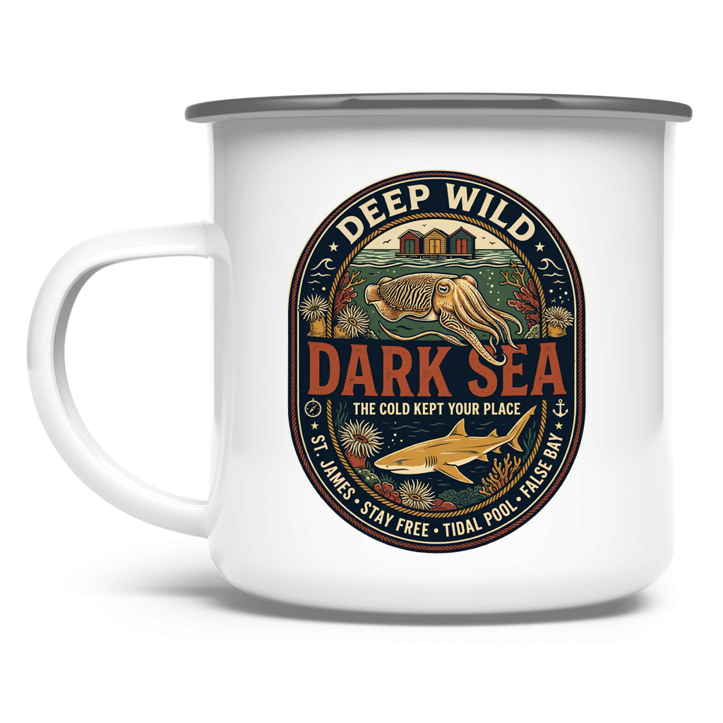 Emaille Tasse DARK SEA Creatures