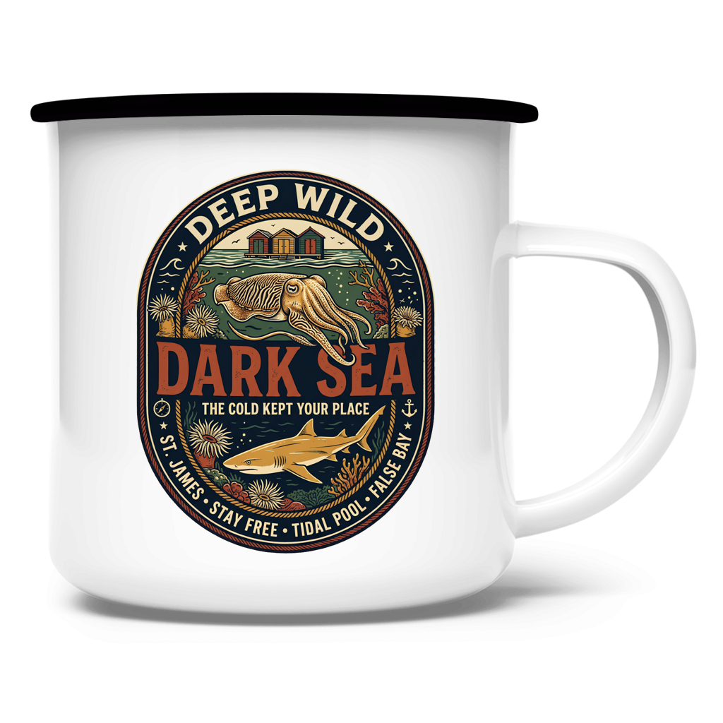 Emaille Tasse DARK SEA Creatures