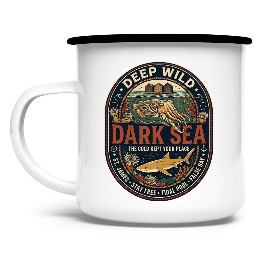 Emaille Tasse DARK SEA Creatures