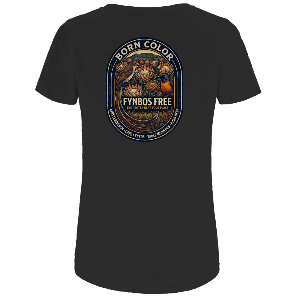 Damen Premium Bio T-Shirt FYNBOS FREE Sunbird