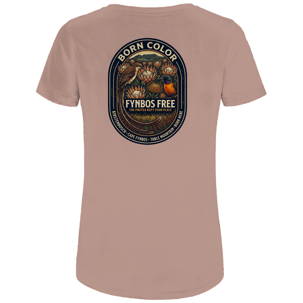 Damen Premium Bio T-Shirt FYNBOS FREE Sunbird