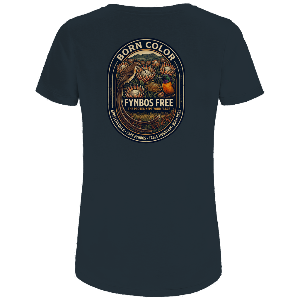 Damen Premium Bio T-Shirt FYNBOS FREE Sunbird