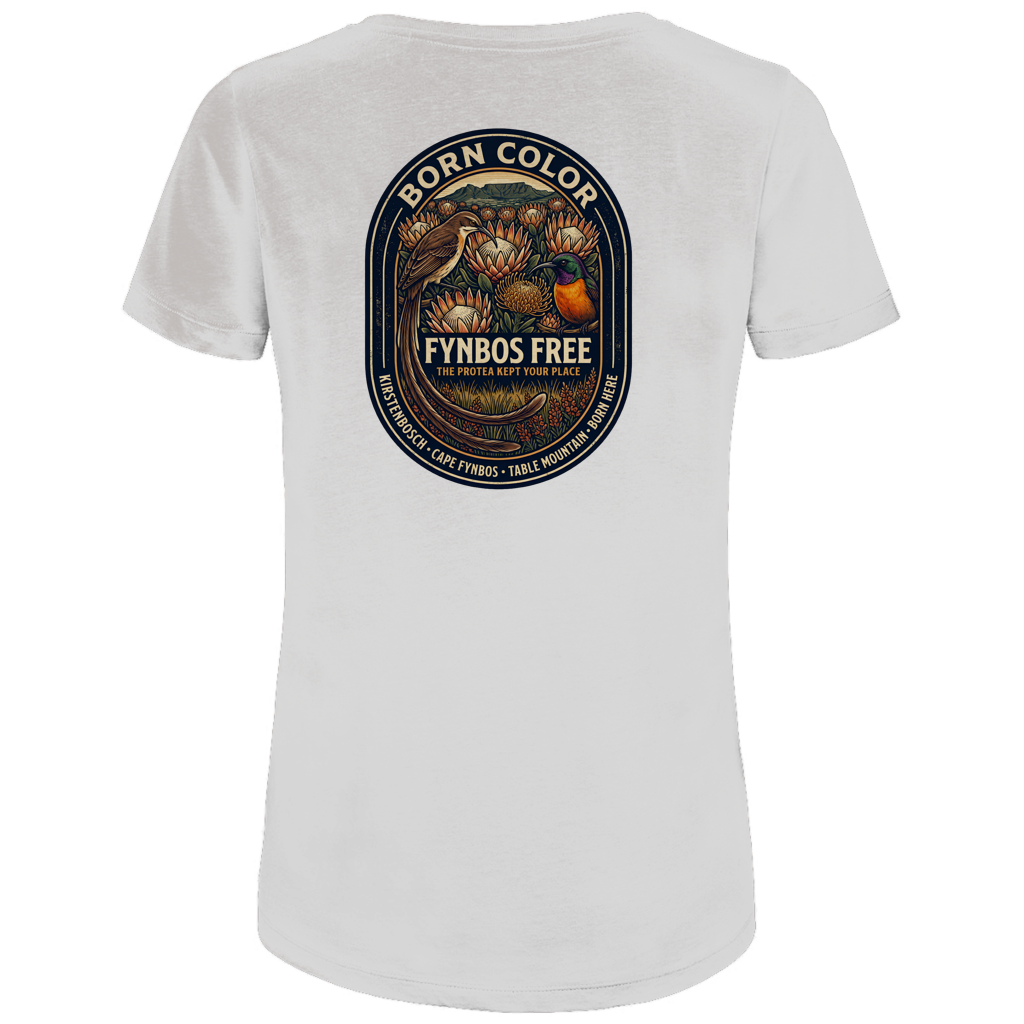 Damen Premium Bio T-Shirt FYNBOS FREE Sunbird