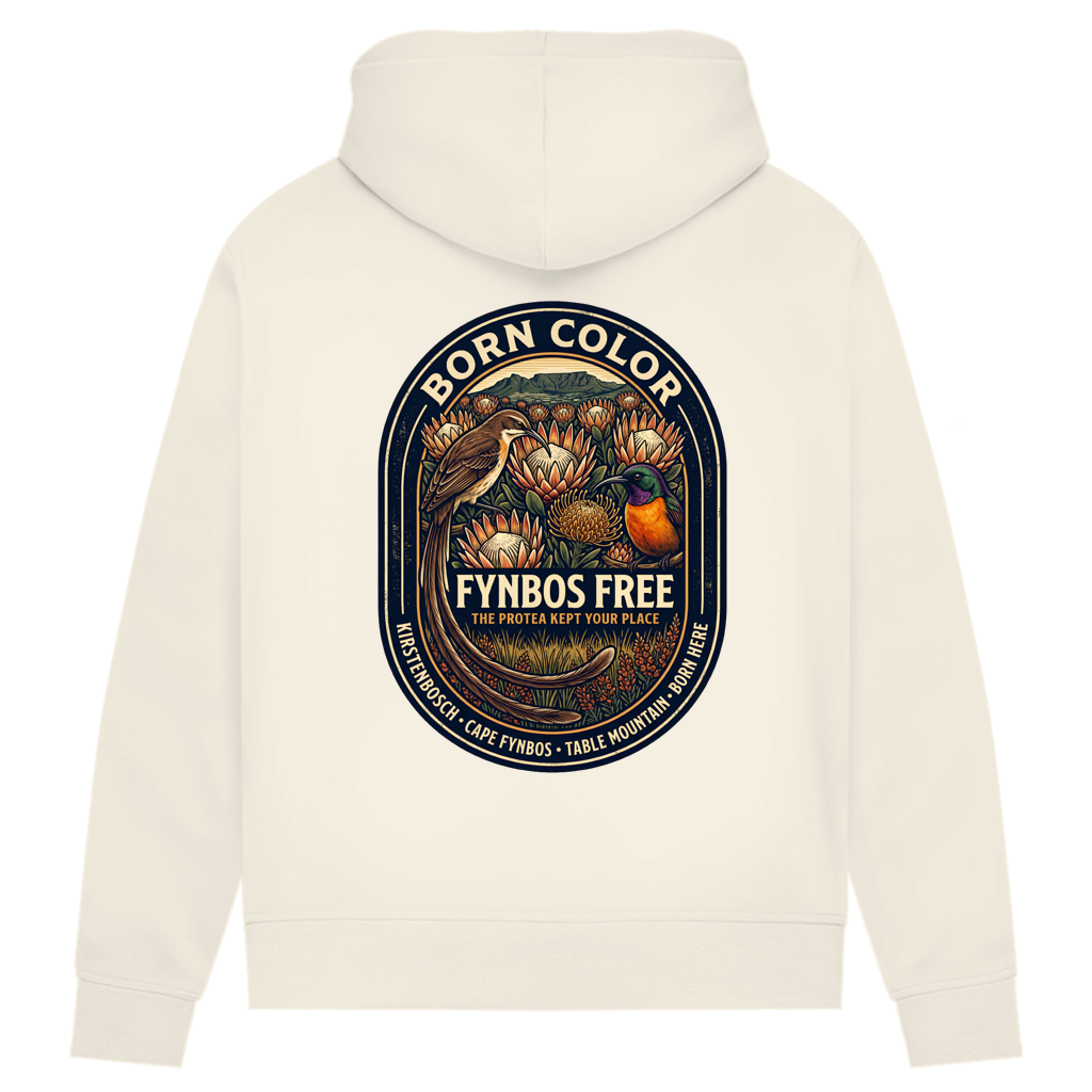 Damen Premium Bio Hoodie FYNBOS FREE Sunbird