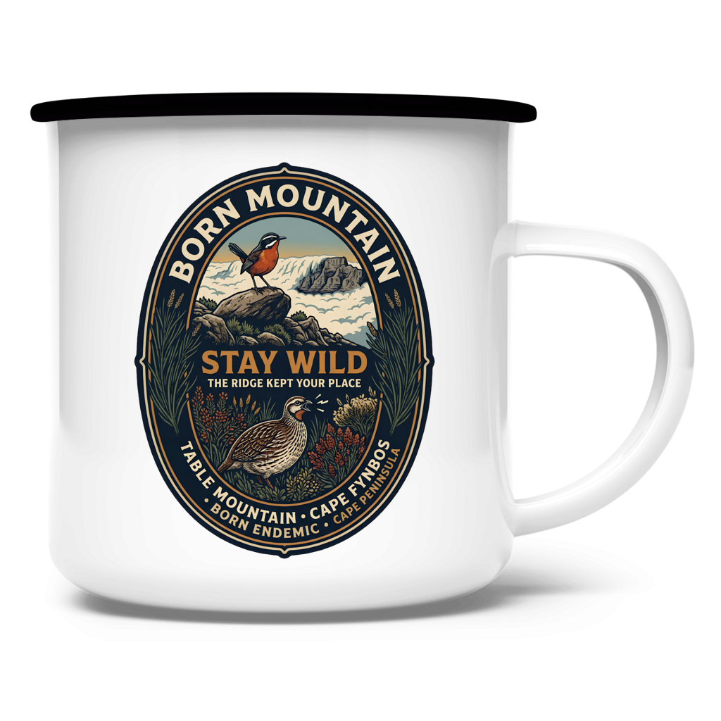 Emaille Tasse STAY WILD Endemic Life
