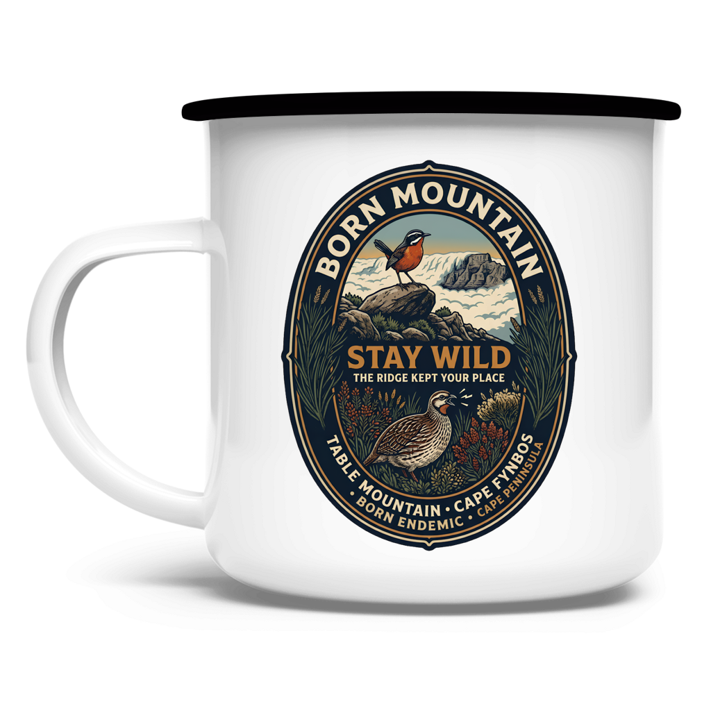 Emaille Tasse STAY WILD Endemic Life