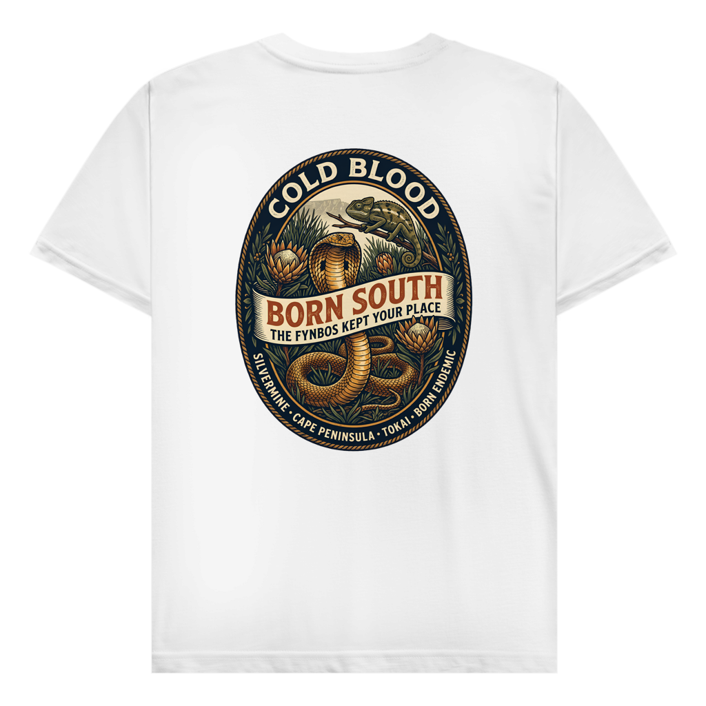 Herren T-Shirt BORN SOUTH Cape Cobra / Tokai Chameleon