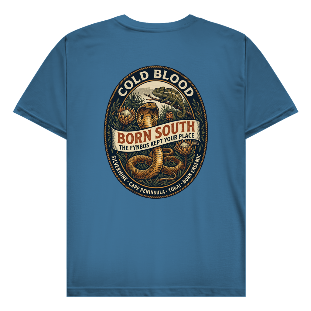 Herren T-Shirt BORN SOUTH Cape Cobra / Tokai Chameleon