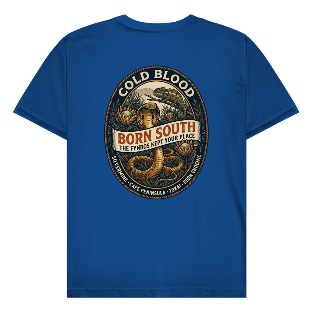 Herren T-Shirt BORN SOUTH Cape Cobra / Tokai Chameleon
