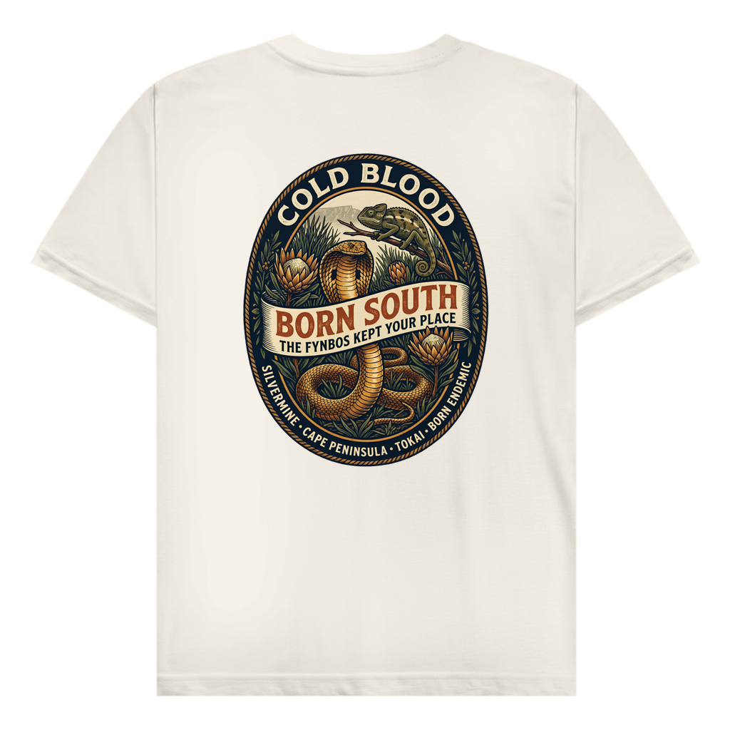 Herren T-Shirt BORN SOUTH Cape Cobra / Tokai Chameleon