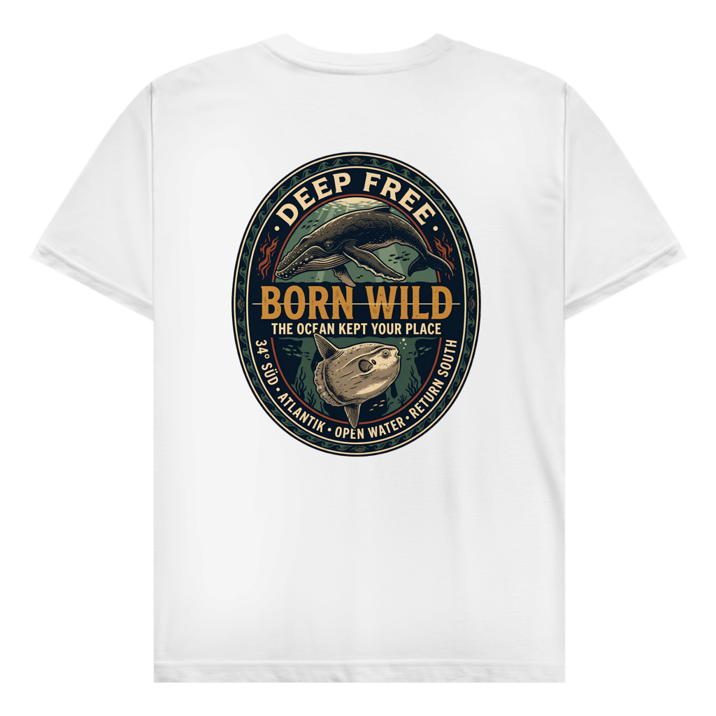 Herren T-Shirt Born Wild Humpback / Mola Mola