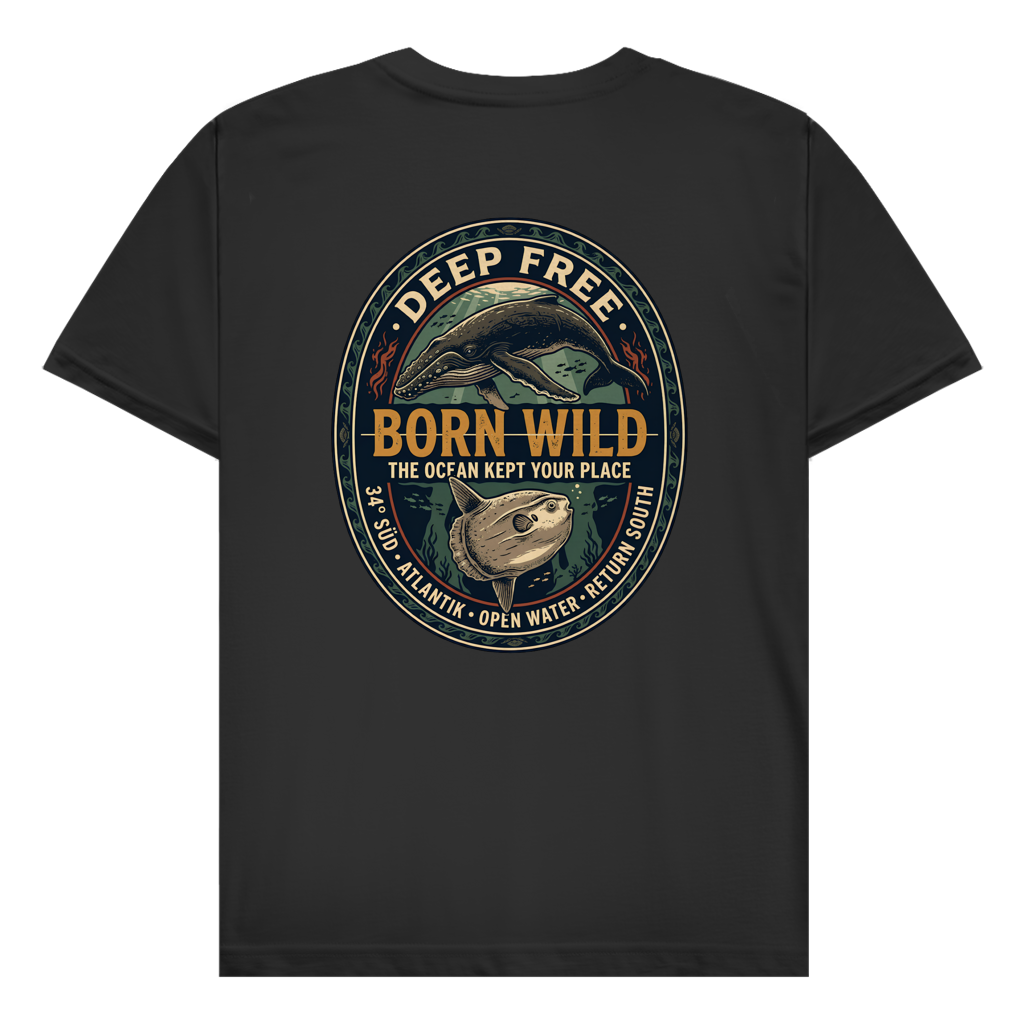 Herren T-Shirt Born Wild Humpback / Mola Mola
