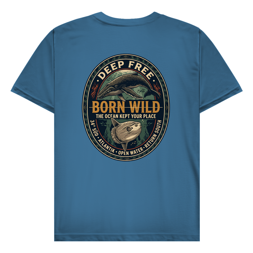 Herren T-Shirt Born Wild Humpback / Mola Mola