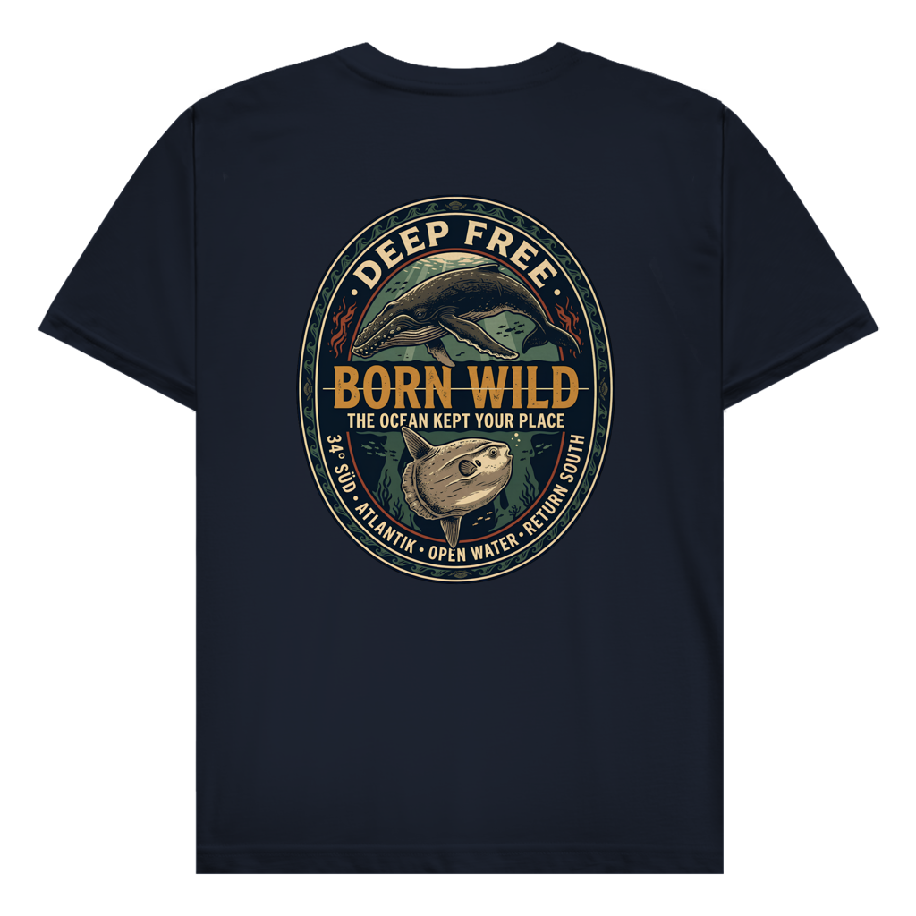 Herren T-Shirt Born Wild Humpback / Mola Mola