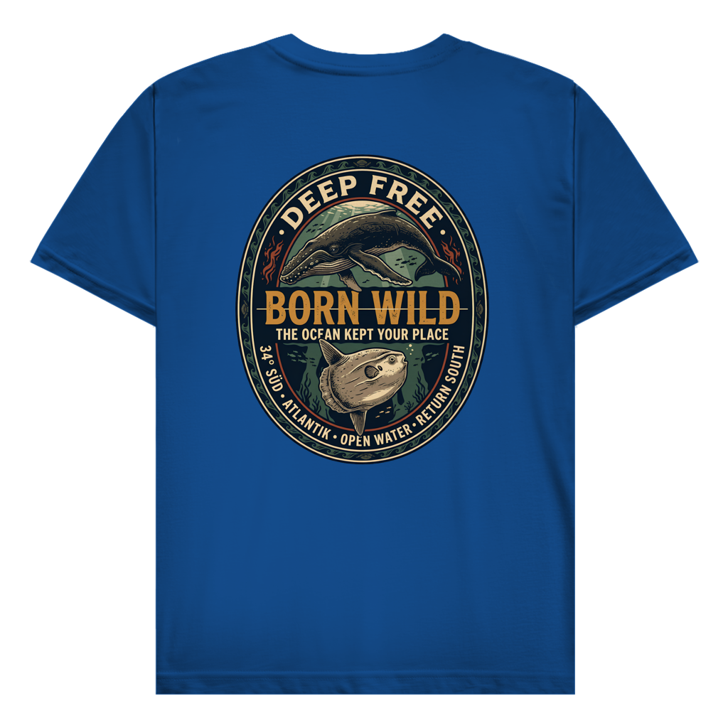 Herren T-Shirt Born Wild Humpback / Mola Mola