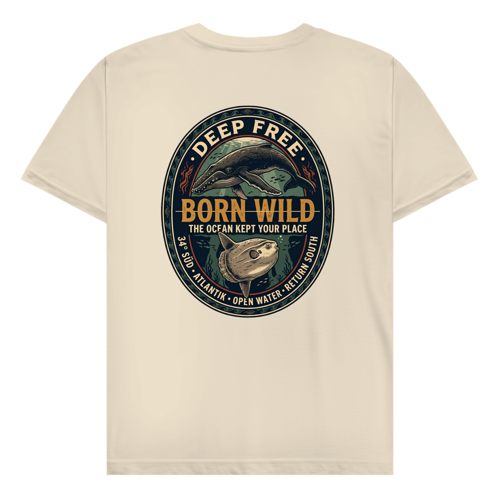 Herren T-Shirt Born Wild Humpback / Mola Mola