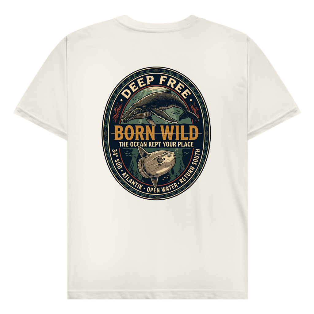 Herren T-Shirt Born Wild Humpback / Mola Mola